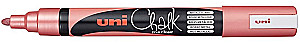 Chalk Marker Uni PWE-5M, 2.5 mm, bullet tip, red metallic