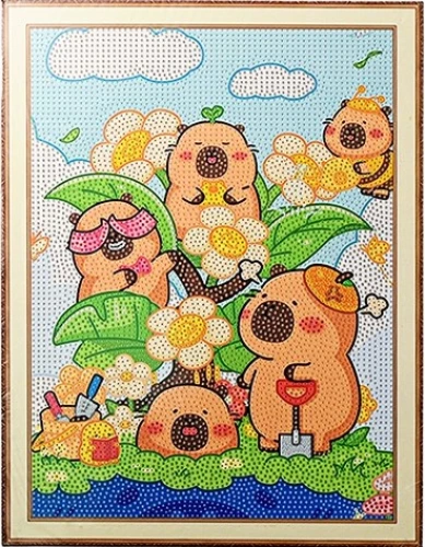 Teemantmozaik, 30 × 40 cm - Kapibaarad
