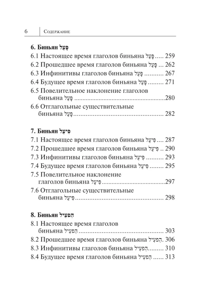 Visi ebreju valodas noteikumi shēmās un tabulās
