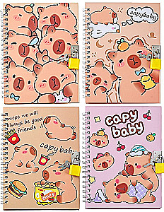 Notebook with a Lock - Capybara, 45 Sheets