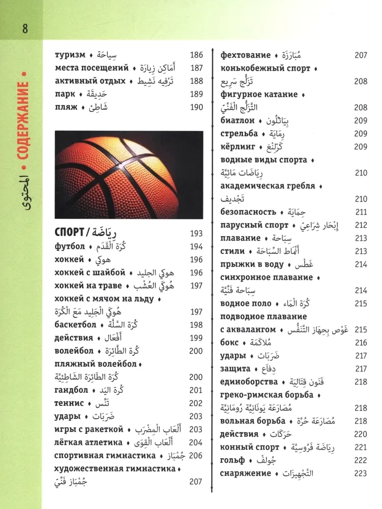 Arabic-Russian Visual Dictionary with Transcription