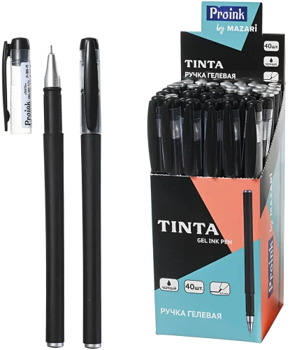 Ручка гелевая - Tinta, черная