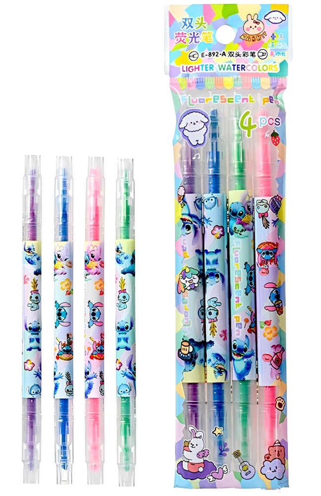 Highlighter Set - Ushastik, Double-Sided, Assorted