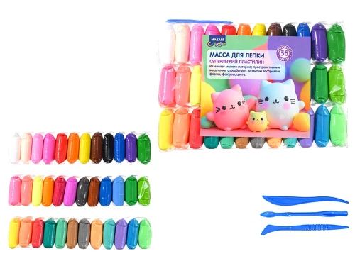 Super Light Plasticine, 36 Colors