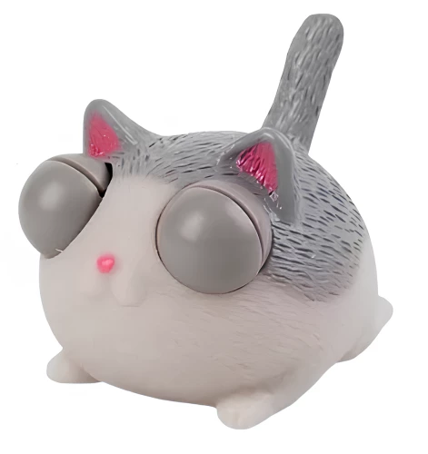Stress Relief Toy - Squeeed Eye Animal. Cat, assorted