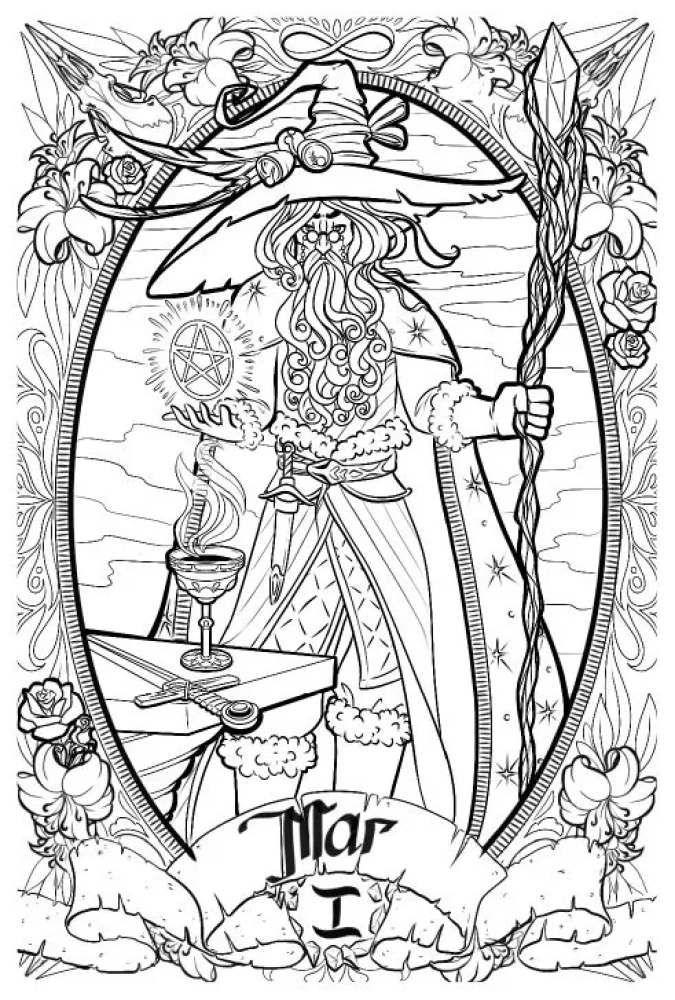 Dark Tarot. Coloring Deck (78 Cards)
