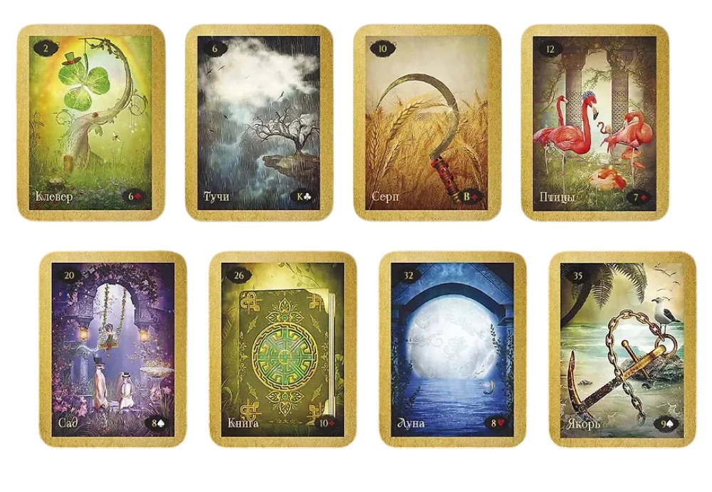 Magisches Lenormand-Orakel (36 Karten und Anleitung in Geschenkverpackung)