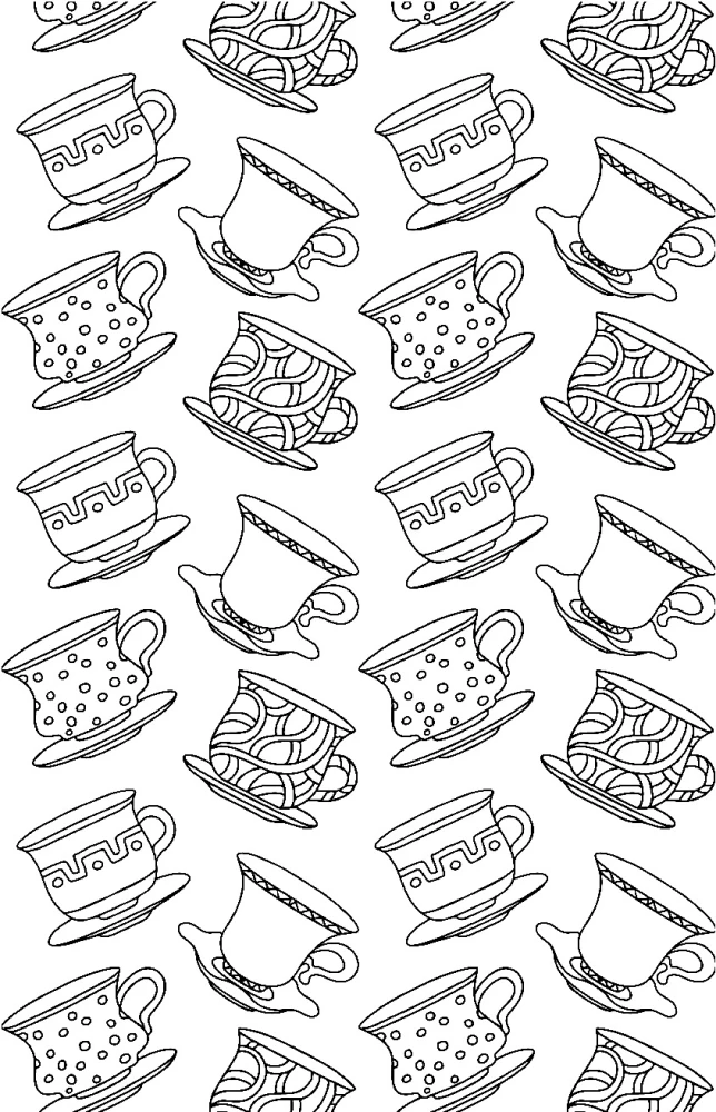 Der Geschmack des Morgens. Tee und Kaffee. Anti-Stress Ausmalbuch