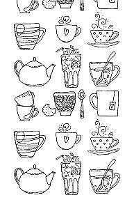 Der Geschmack des Morgens. Tee und Kaffee. Anti-Stress Ausmalbuch