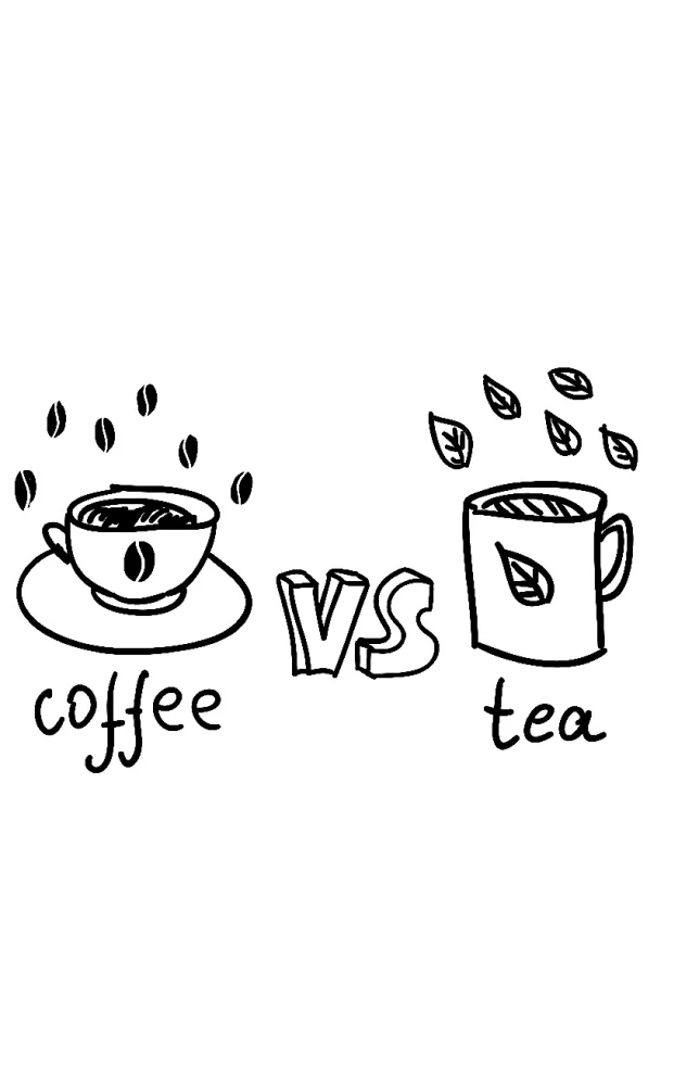Der Geschmack des Morgens. Tee und Kaffee. Anti-Stress Ausmalbuch