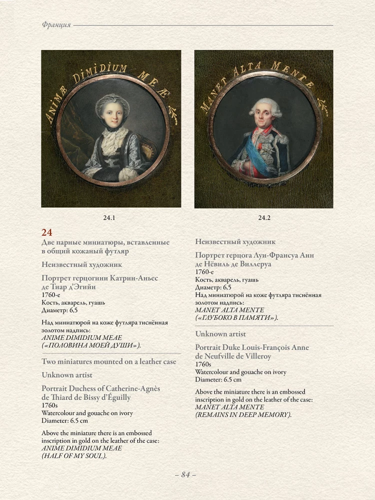 Family and Children's Miniature Portraits of the XVIII–XX Centuries