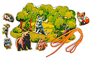 Игра - Шнуровка - Животные в лесу