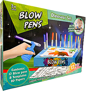 Creative set - Blow pens. Dinosaur set