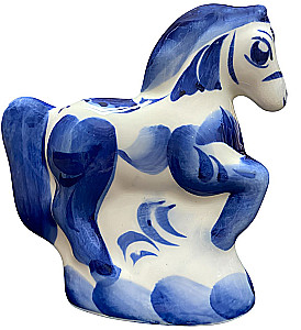 Porcelāna figūriņa - Zirdziņš zālē vidējais, Gžele