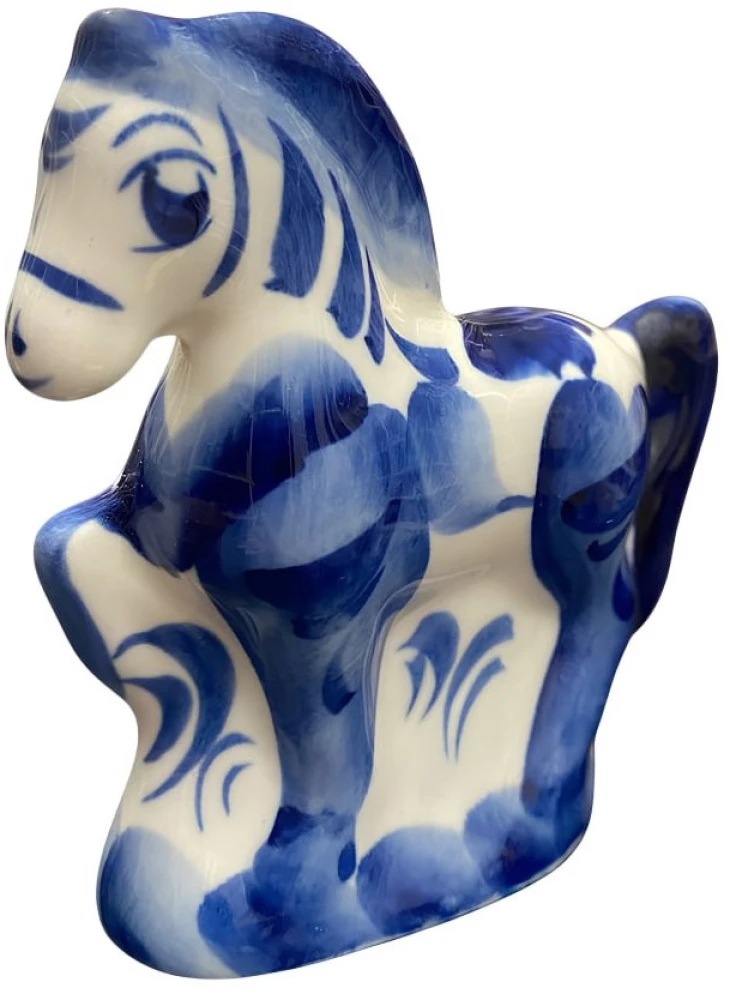 Porcelāna figūriņa - Zirdziņš zālē vidējais, Gžele