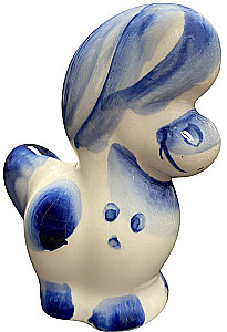 Figurine - Horse Vasilisa. Gzhel