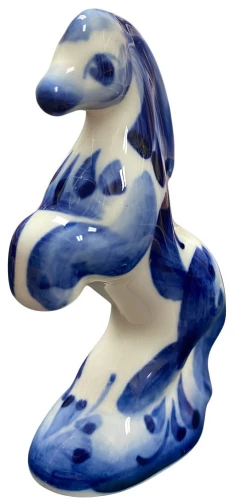 Figure - Horse on Hind Legs, Gzhel