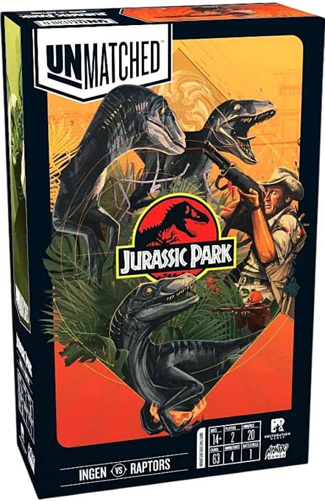 Настольная игра - Unmatched. Jurassic Park. InGen vs Raptors + правила на русском