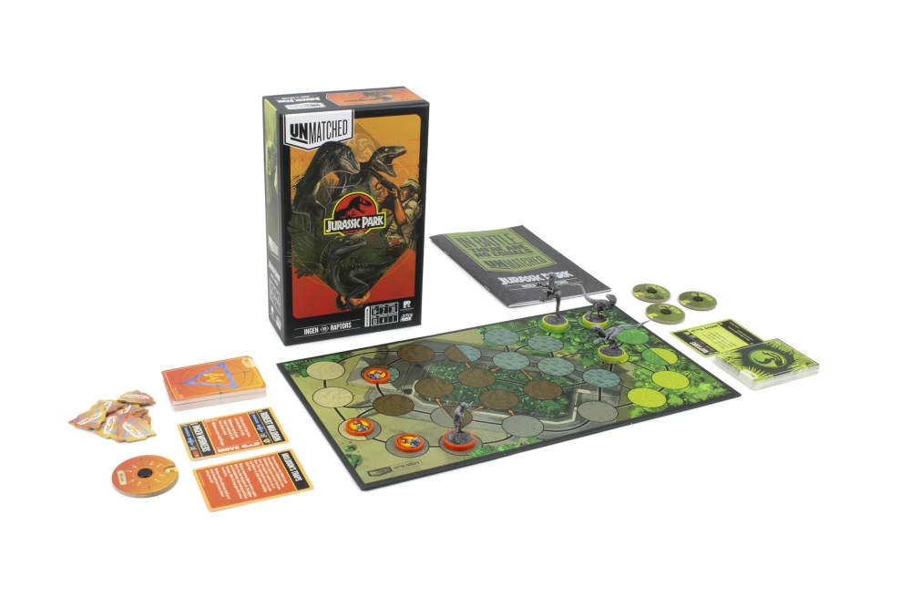 Настольная игра - Unmatched. Jurassic Park. InGen vs Raptors + правила на русском