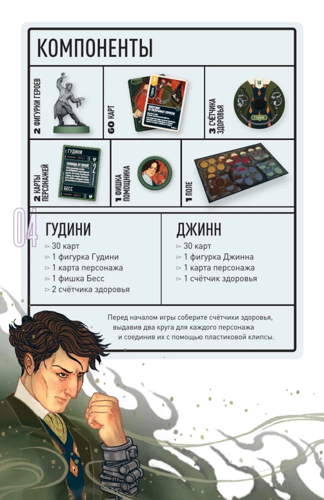 Настольная игра - Unmatched. Гудини против Джинна