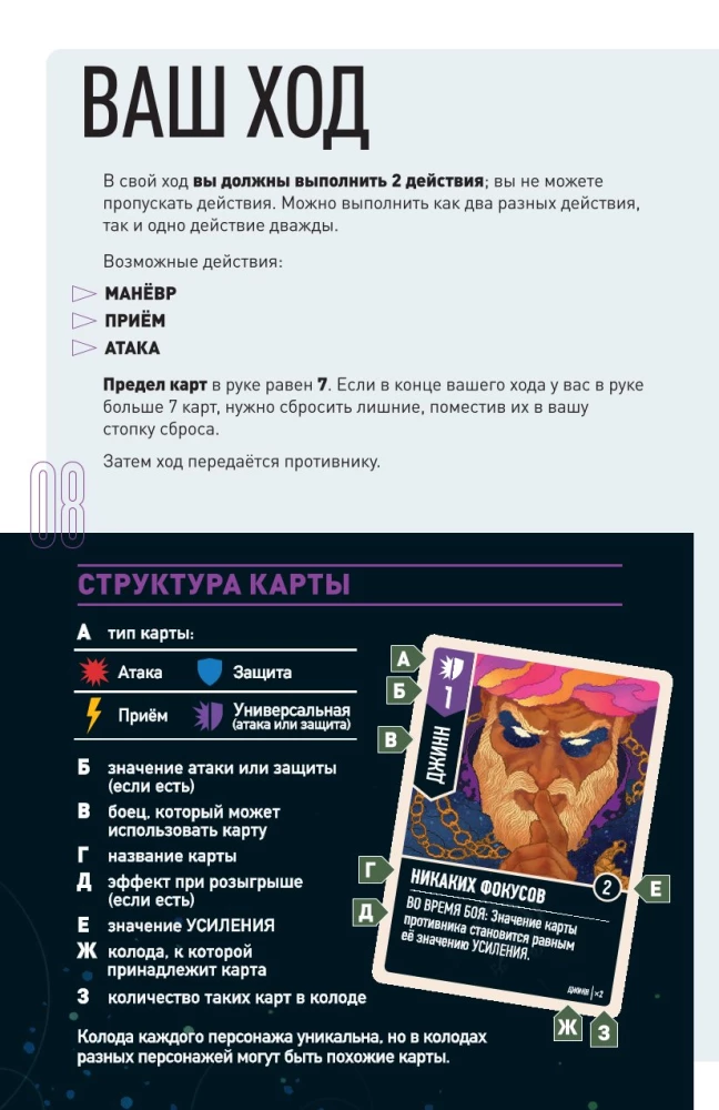 Настольная игра - Unmatched. Гудини против Джинна