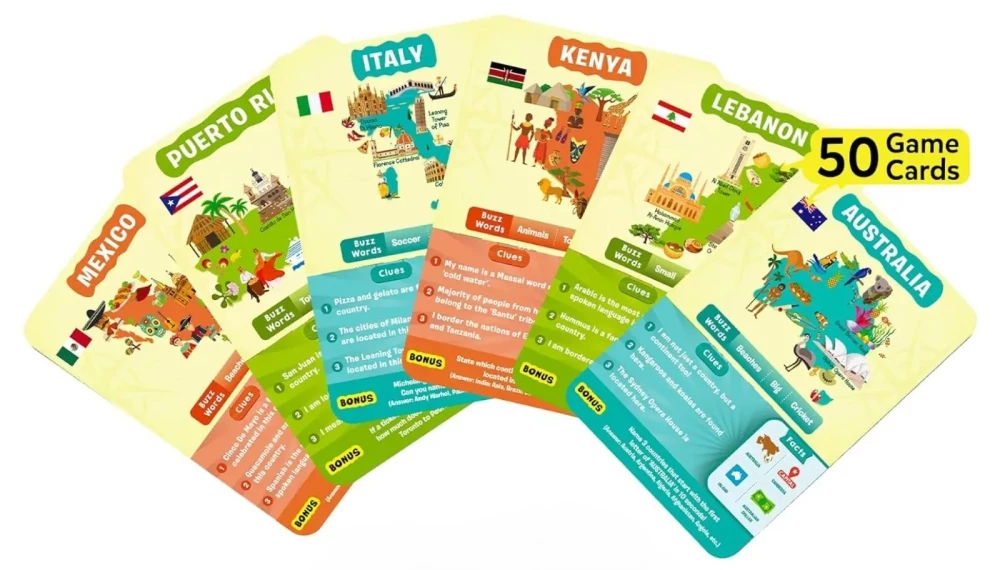 Brettspiel - Guess in 10. Länder der Welt (in englischer Sprache)