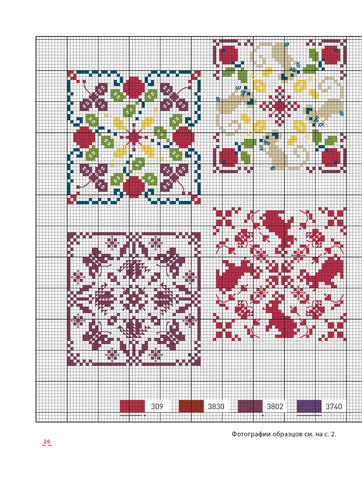 Decorative Motifs, Cross-Stitched