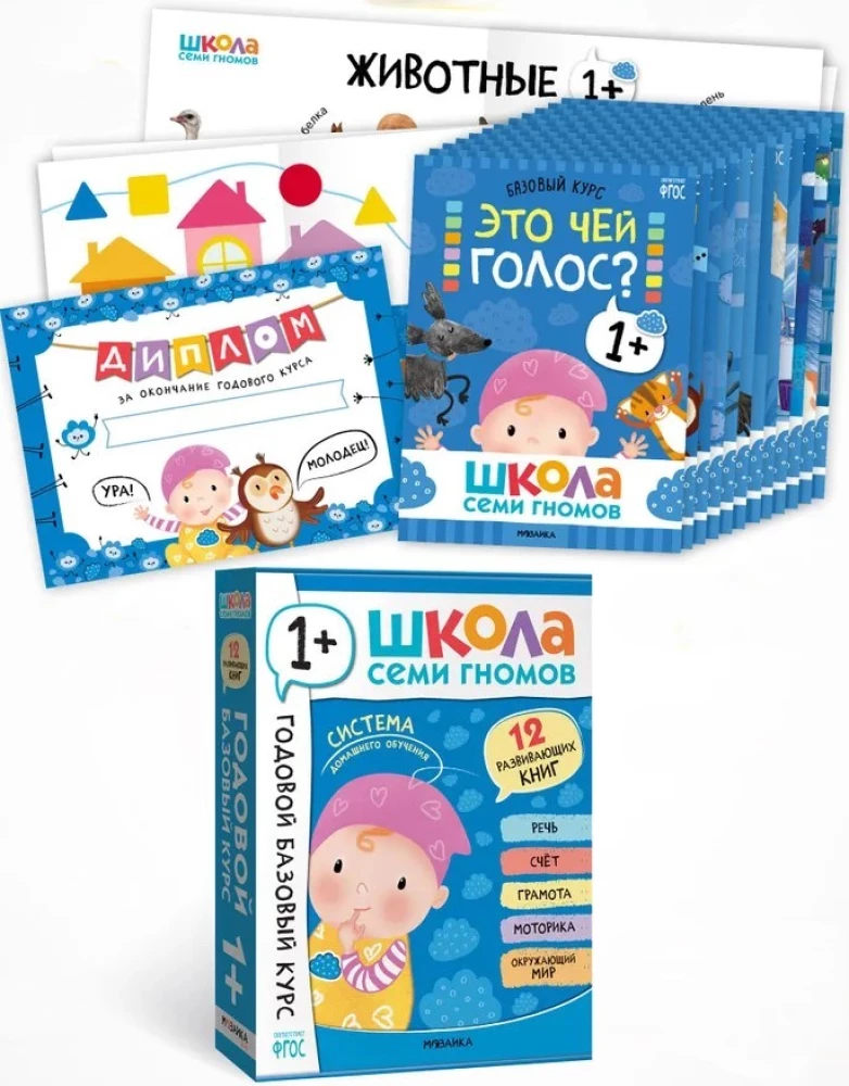 Septiņu rūķu skola. Gada pamata kurss. Komplekts 1+