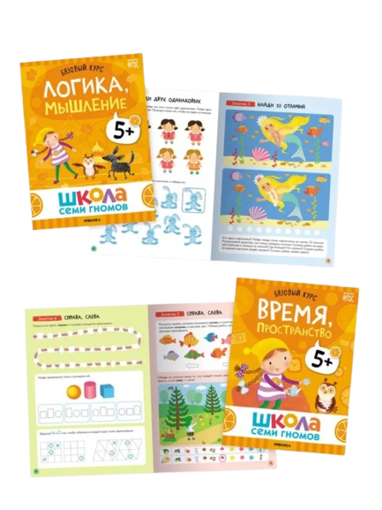 Septiņu rūķu skola. Gada pamata kurss. Komplekts 5+