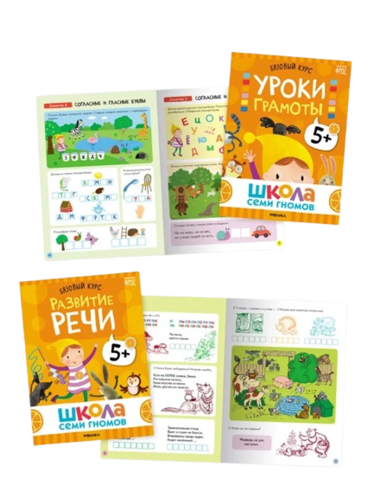 Septiņu rūķu skola. Gada pamata kurss. Komplekts 5+