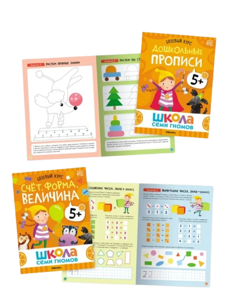 Septiņu rūķu skola. Gada pamata kurss. Komplekts 5+
