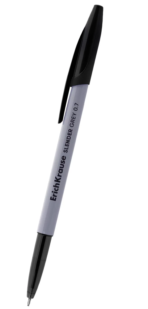 Rokas pildspalva - Slender Stick Grey, melna