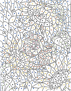 About Fedya, Vasya and Tosya. Coloring by numbers