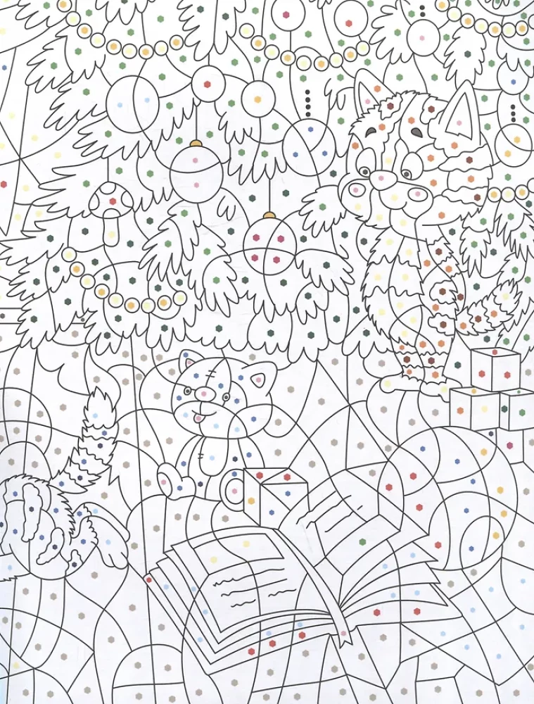 About Fedya, Vasya and Tosya. Coloring by numbers