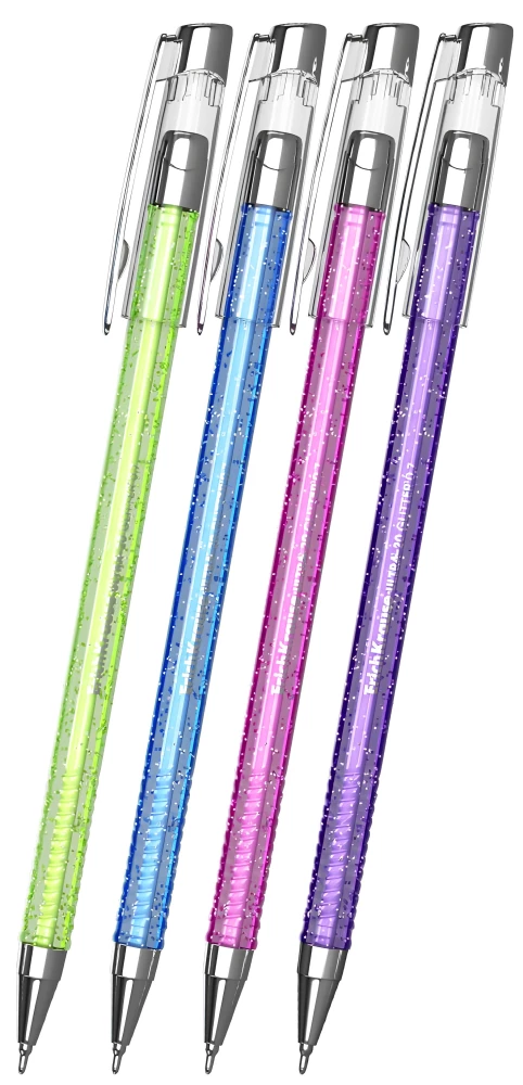 Zīmuļa pildspalva - Stick Glitter, zila, sortimentā