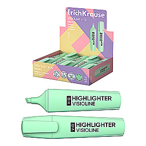 Tekstmarķieris ErichKrause Visioline V-12 Pastel, tintes krāsa - zaļa