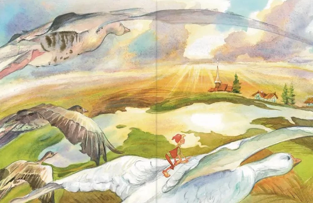 Die wunderbare Reise von Nils Holgersson mit den Wildgänsen