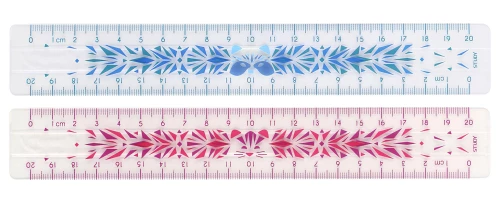 Plastmasas lineāls - Study Fancy, 20 cm, dažādās krāsās