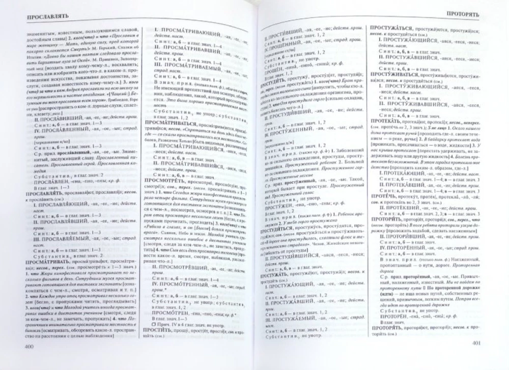 Tõlgendav-grammatik sõnaraamat vene osastusi