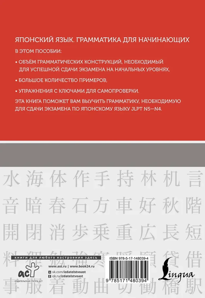 Japanese Language. Grammar for Beginners. JLPT Levels N5-N4