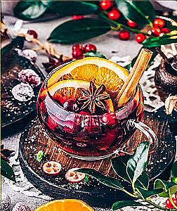 Painting by Numbers 40x50 cm - Warming Drink, LED Backlight