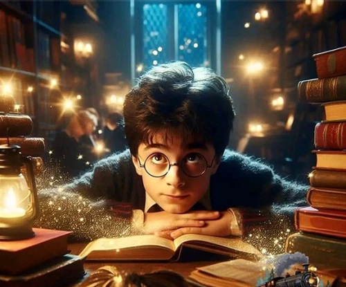 Numbrite maal 40x50 cm - Harry Potteri universum, LED-valgustus