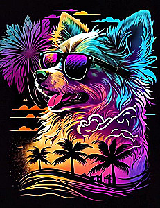 Painting by Numbers 30x40 cm - Neon Dog