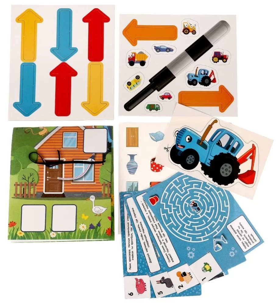 Brettspiel - Mega-Quest. Blauer Traktor