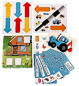 Brettspiel - Mega-Quest. Blauer Traktor