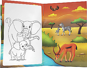 Wilde Tiere. Wiederverwendbares Wasser-Malbuch