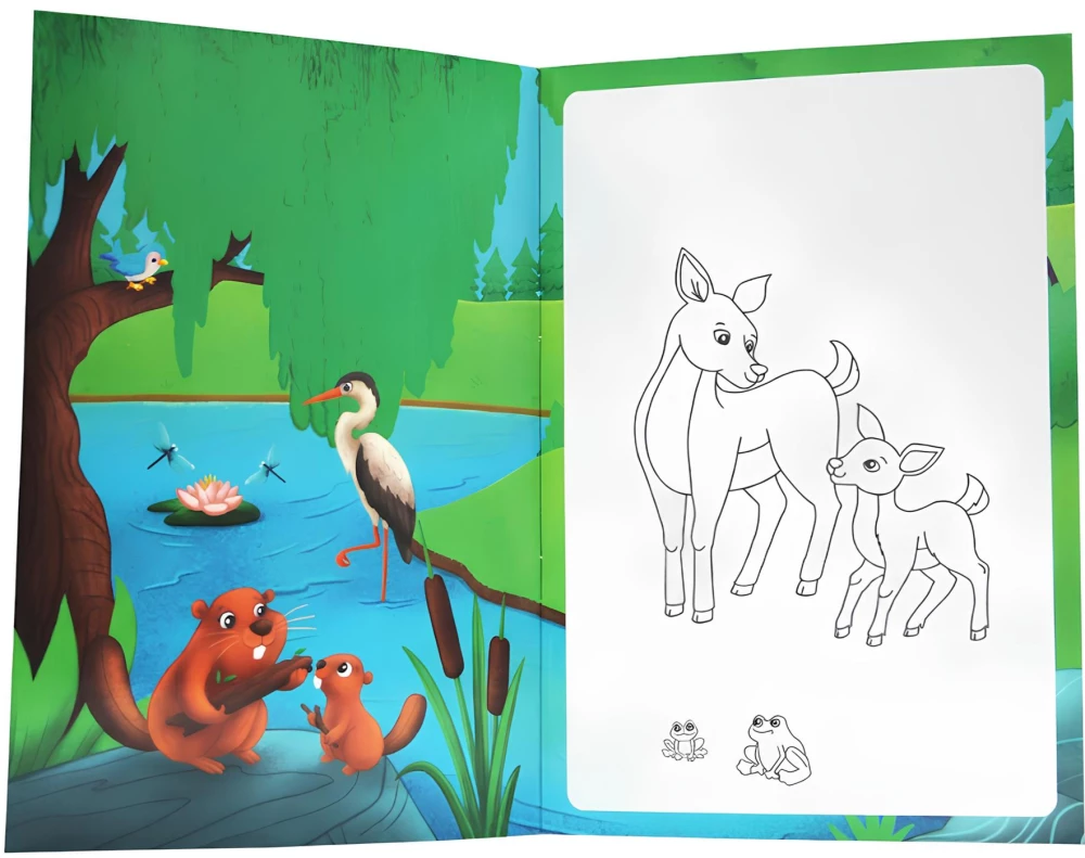 Mamas und Babys. Wiederverwendbares Wasser-Malbuch