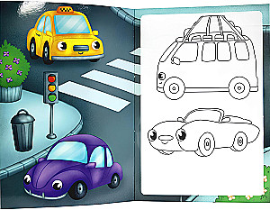 Transport. Mehrfach verwendbares Wasser-Malbuch