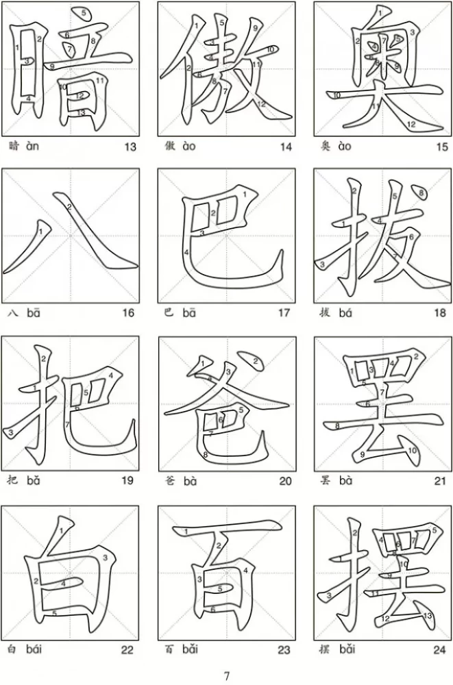 Chinesische Schriftzeichen auf Karten