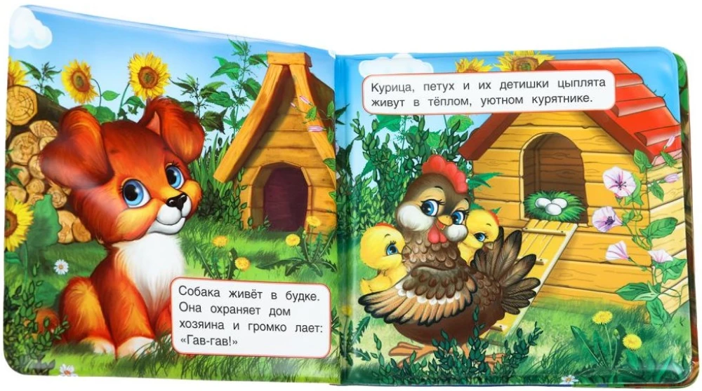 Książka-grzechotka do wanny - Czyj domek?
